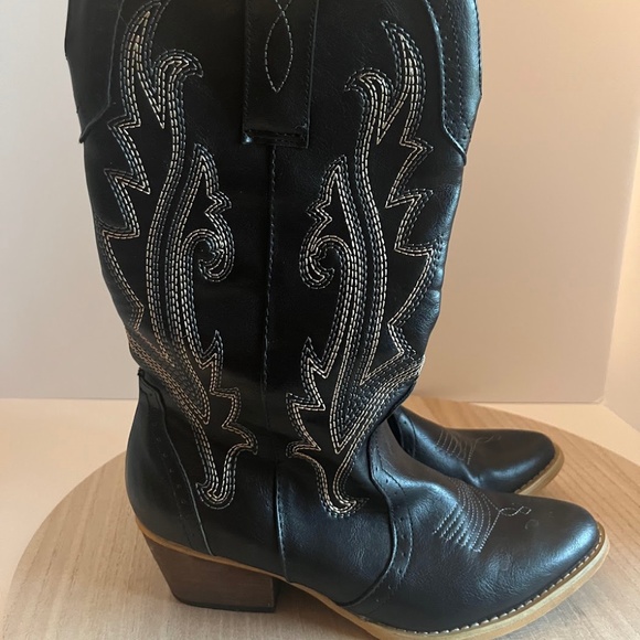 HISEA Black Western Cowboy Boots – Women’s Size 9 - Picture 4 of 8